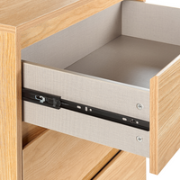 Cassettiera in legno chiaro metallo gambe nere 60 x 40 x 104 cm con 4 cassetti soggiorno camera da letto corridoio mobile contenitore stile scandinavo