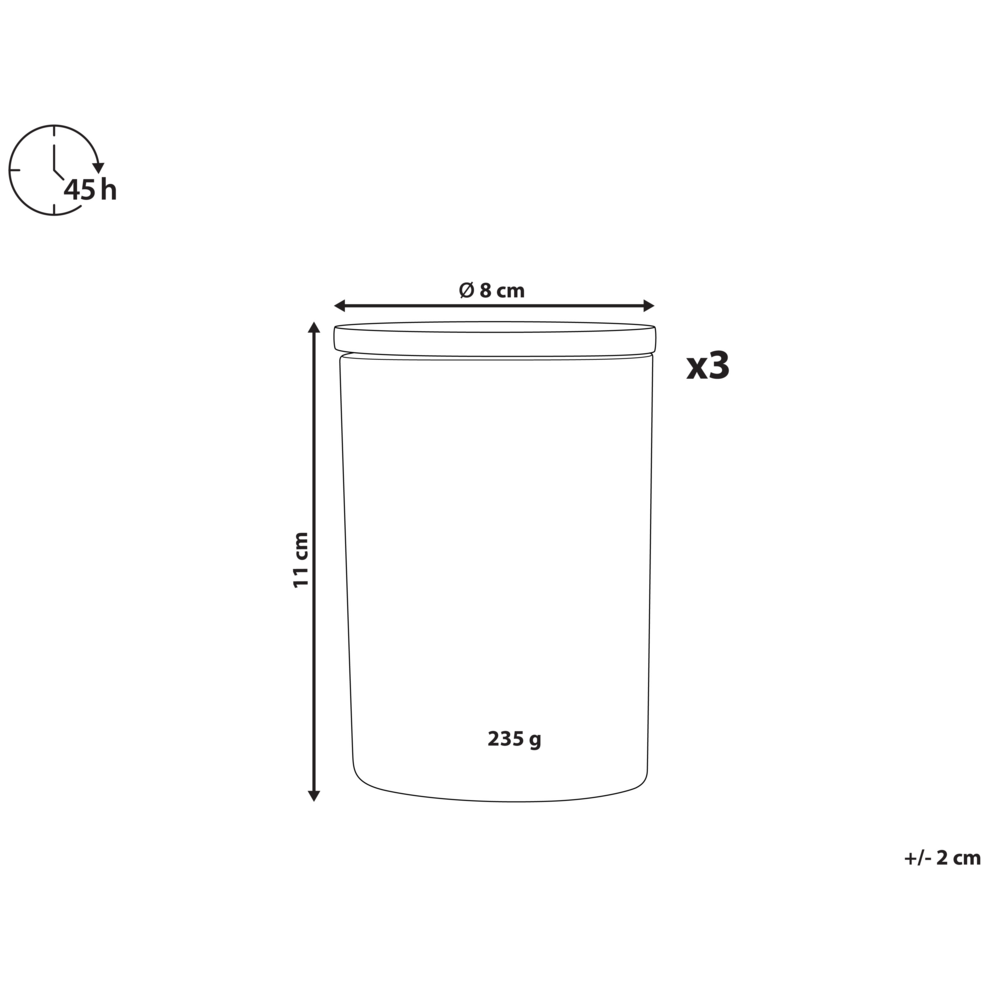 Set di 3 candele profumate multicolore 100% cera di soia stoppino di cotone vetro bianco fragranza ambra bianca/tè bianco/gelsomino bianco