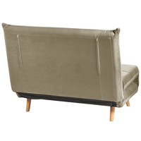 Divano letto piccolo in velluto verde oliva 1 posto letto pieghevole senza braccioli scandinavo