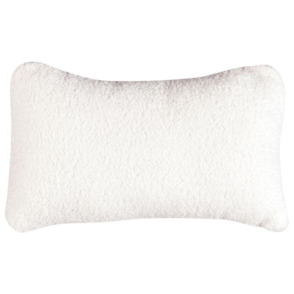 Poltrona da salotto con schienale curvo  boucle bianco stile glam elegante soggiorno