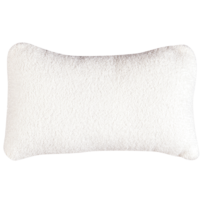 Poltrona da salotto con schienale curvo  boucle bianco stile glam elegante soggiorno