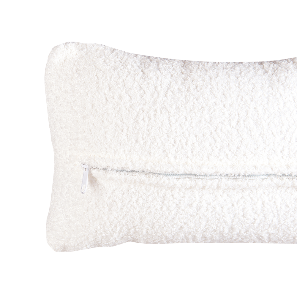 Poltrona da salotto con schienale curvo  boucle bianco stile glam elegante soggiorno