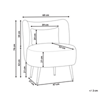 Poltrona da salotto con schienale curvo  boucle bianco stile glam elegante soggiorno
