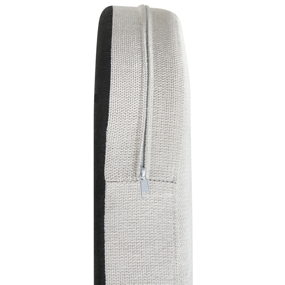 Poltrona da salotto con poggiatesta in tessuto Bianco Sporco con gambe nere elegante soggiorno glamour