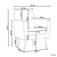 Poltrona da salotto con poggiatesta in tessuto grigio chiaro con gambe nere elegante soggiorno glamour