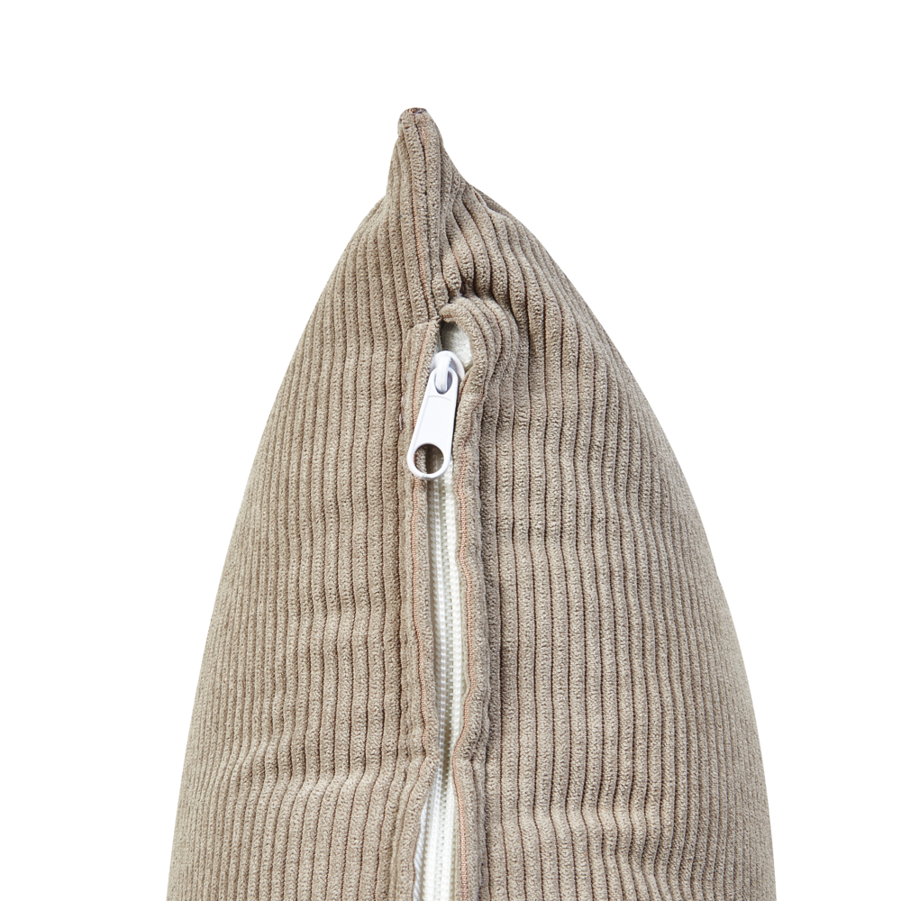 Divano modulare 2 posti con Ottomana in Velluto a coste tortora stile classico soggiorno