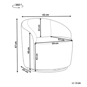 Poltrona Poltroncina Glamour Art Deco Boucle Bianco con base Girevole 360° Stile Retro Glamour Art Deco dorato