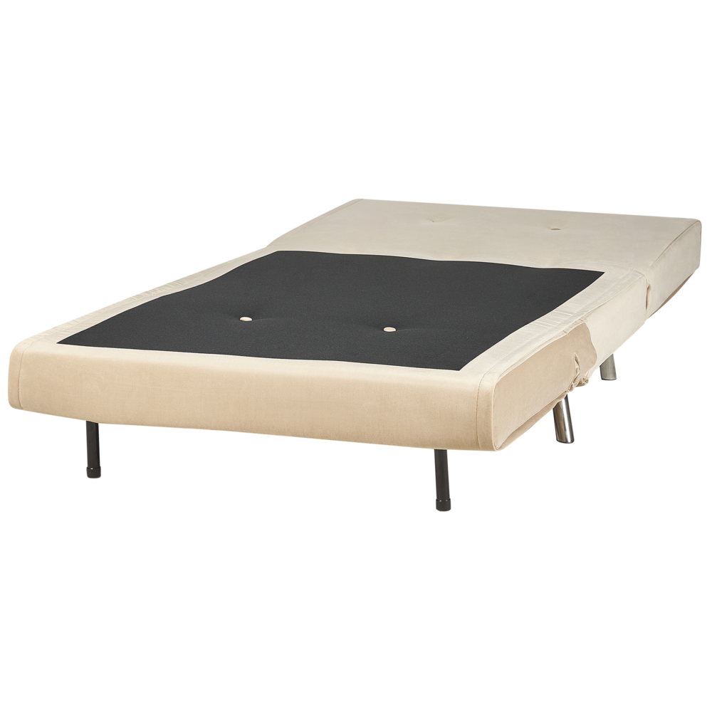 Divano letto di colore beige velluto imbottito poltrona letto singolo pieghevole soggiorno
