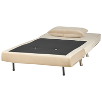 Divano letto di colore beige velluto imbottito poltrona letto singolo pieghevole soggiorno