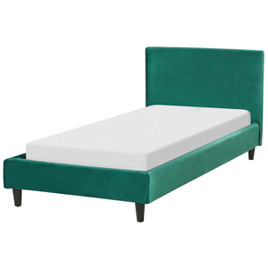 Letto singolo in Velluto verde con rete a doghe 90 x 200 cm stile contemporaneo