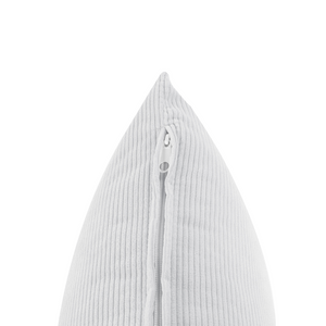 Divano modulare 2 posti con Ottomana in Velluto a coste bianco sporco stile classico soggiorno