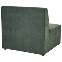Chaise Lounge imbottita in velluto a coste verde scuro a due pezzi design moderno salotto soggiorno