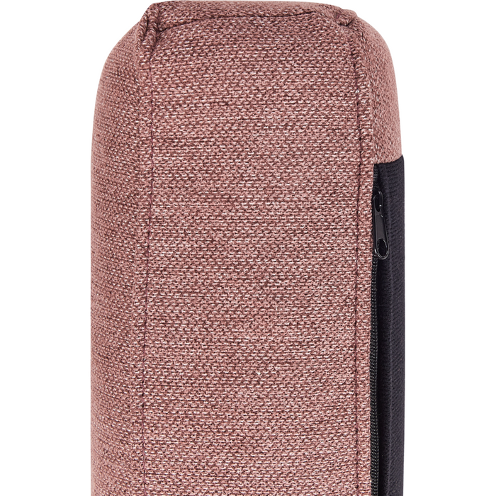 Divano angolare in poliestere rosa 192 x 155 Divano a 2 posti imbottito con gambe in metallo, tessuto e schienale imbottito, moderno e minimalista