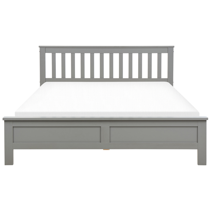 Letto in legno di pino grigio 160 x 200 cm in stile scandinavo