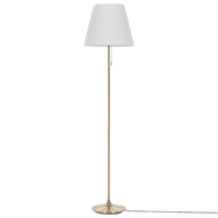 Lampada da terra Ottone Bianco Poliestere Ferro 148 cm Impero Paralume Luce Camera da letto Soggiorno Retro Classico