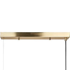 Lampadario con lampadine multiple in metallo e ottone soggiorno glamour