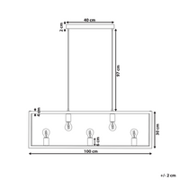 Lampadario con lampadine multiple in metallo e ottone soggiorno glamour