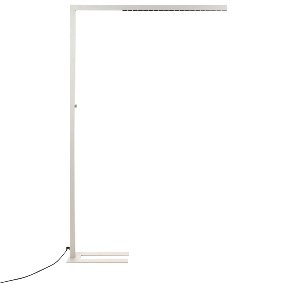 Lampada LED da terra in alluminio argento 194 cm Altezza Manopola Interruttore Dimmerabile Illuminazione moderna Casa Ufficio