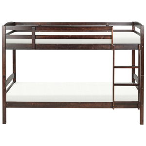 Letto a castello letto doppio in legno di pino scuro singola misura 90 x 200 per bambini in cameretta