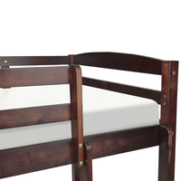 Letto a castello letto doppio in legno di pino scuro singola misura 90 x 200 per bambini in cameretta