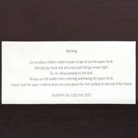 Letto a castello letto doppio in legno di pino scuro singola misura 90 x 200 per bambini in cameretta