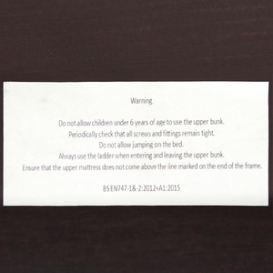 Letto a castello letto doppio in legno di pino scuro singola misura 90 x 200 per bambini in cameretta