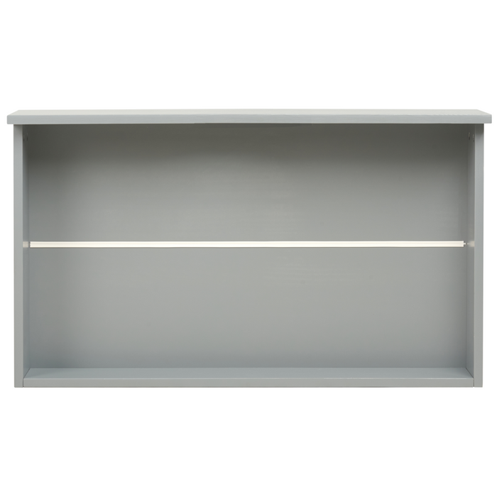 Set di 2 cassetti letto contenitore sottoletto in legno massello grigio con ruote