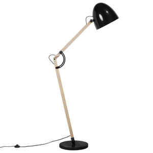 Lampada da Terra Colore Nero Metallo 175 cm Orientabile Industriale