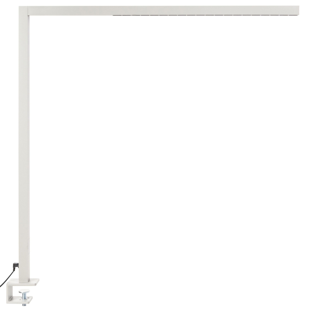 Lampada LED da scrivania Argento Metallo 120 cm Alluminio morsetto Luce Dimmerabile Ufficio Studio Moderno