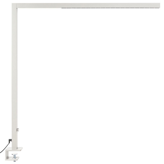 Lampada LED da scrivania Argento Metallo 120 cm Alluminio morsetto Luce Dimmerabile Ufficio Studio Moderno
