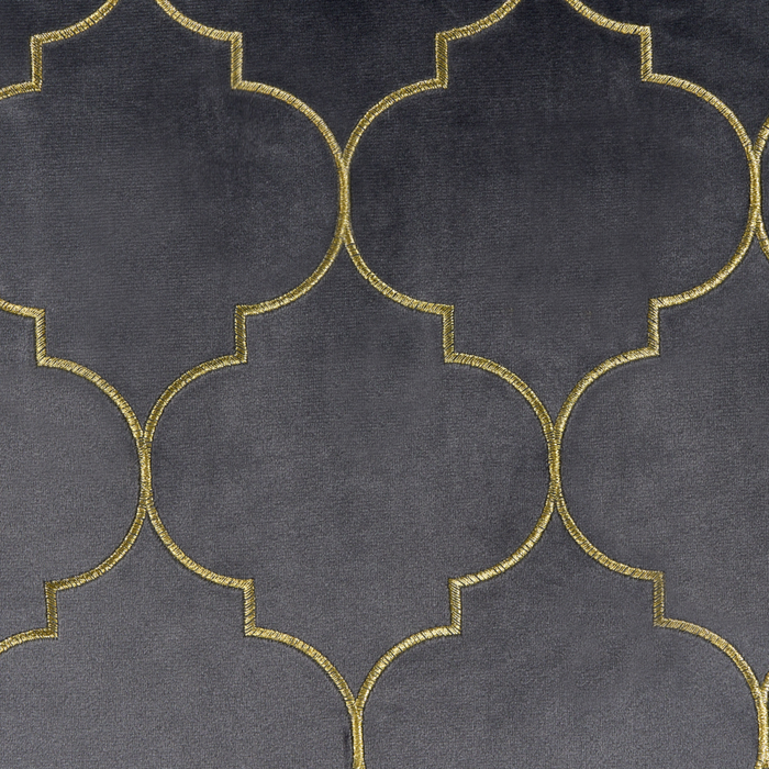 Set di 2 cuscini decorativi grigio 45 x 45 cm con frange e motivo orientale elegante glamour