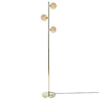 Lampada da terra in metallo con 3 luci metallo oro chiaro soggiorno camera da letto moderno contemporaneo