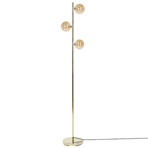 Lampada da terra in metallo con 3 luci metallo oro chiaro soggiorno camera da letto moderno contemporaneo