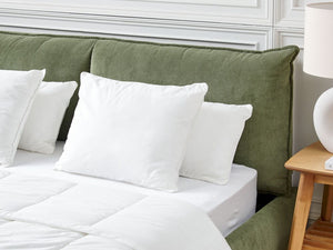 Guanciale rettangolare per camera da letto in cotone di japara con fodera in poliestere bianco a basso profilo 50 x 60 cm camera da letto cuscino morbido