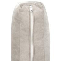 Divano angolare a destra bianco crema in velluto imbottito a forma di L con sedile imbottito e trapuntato e cuscini