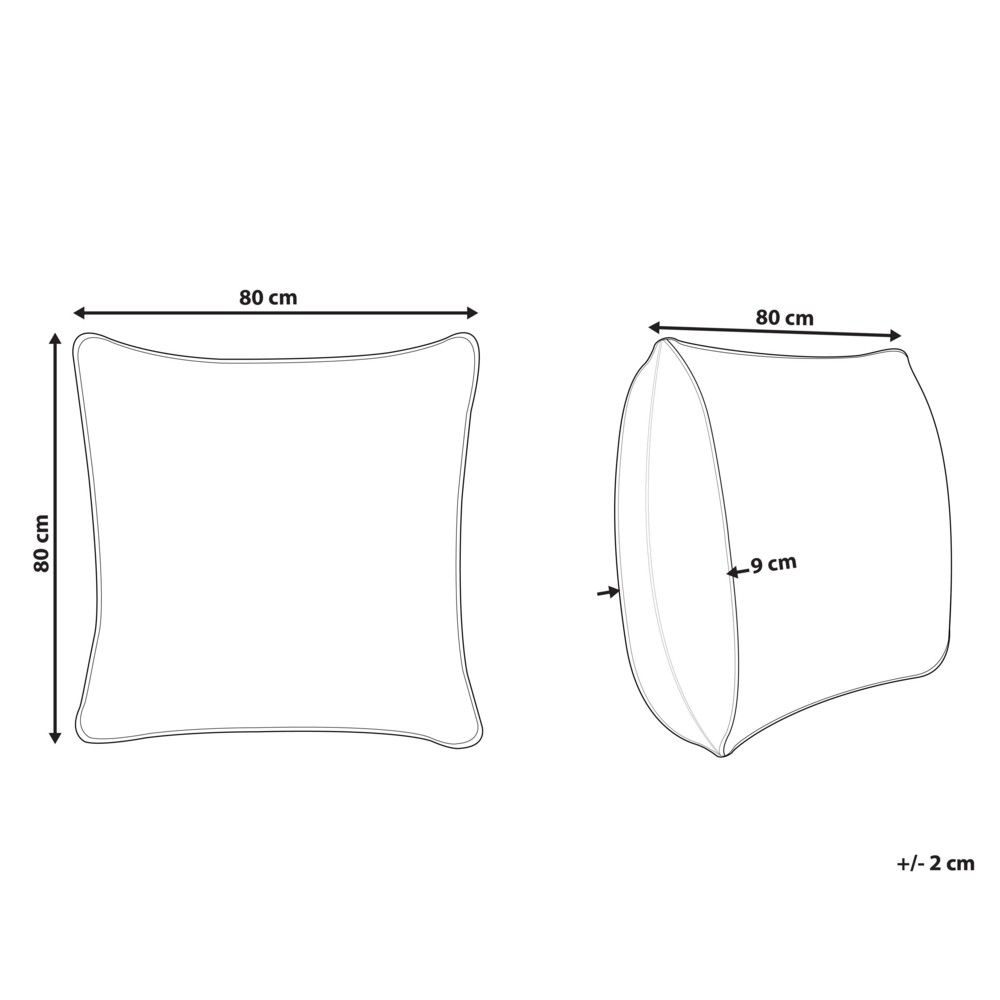 Guanciale rettangolare per camera da letto in cotone di japara con fodera in poliestere bianco ad alto profilo 80 x 80 cm camera da letto cuscino morbido