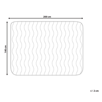Proteggi-materasso in microfibra bianca 140 x 200 cm Imbottitura impermeabile in poliestere Imbottitura trapuntata con bordi a rilievo