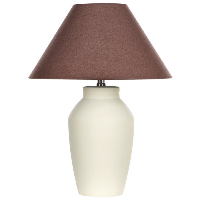 Lampada da comodino in ceramica beige con paralume in tessuto di lino illuminazione tradizionale soggiorno
