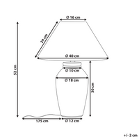 Lampada da comodino in ceramica beige con paralume in tessuto di lino illuminazione tradizionale soggiorno