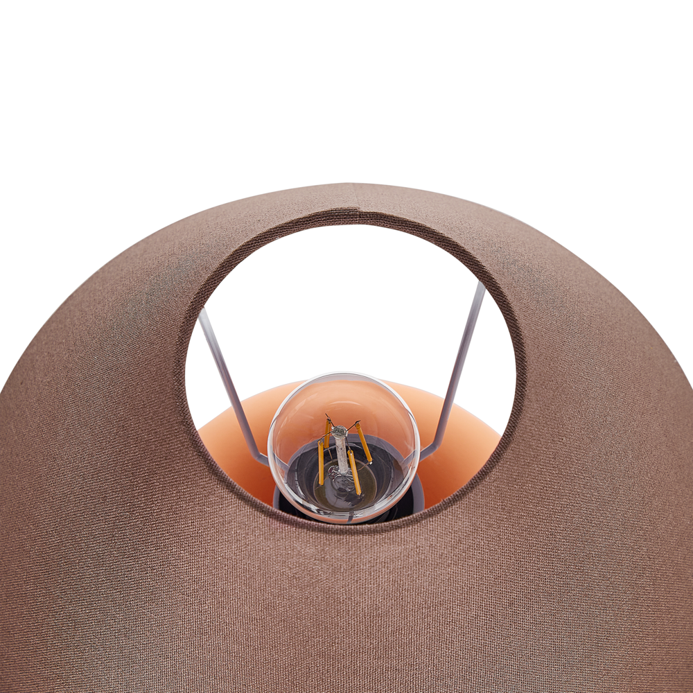 Lampada da tavolo in ceramica con base in terracotta nero e paralume in tessuto di lino illuminazione tradizionale soggiorno camera da letto