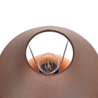 Lampada da tavolo in ceramica con base in terracotta nero e paralume in tessuto di lino illuminazione tradizionale soggiorno camera da letto