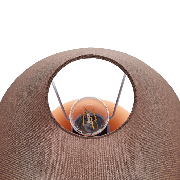 Lampada da tavolo in ceramica con base in terracotta nero e paralume in tessuto di lino illuminazione tradizionale soggiorno camera da letto