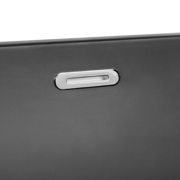 Vasca da bagno angolare sinistra in acrilico nero opaco 170 x 80 cm Finitura scanalata Bagno in stile moderno