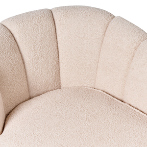 Chaise longue Velluto Beige Chiaro Rivestimento Gambe In Metallo nero versione sinistra