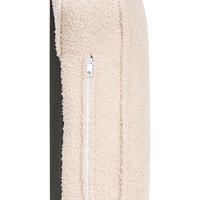 Chaise longue Velluto Beige Chiaro Rivestimento Gambe In Metallo nero versione sinistra