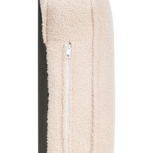 Chaise longue Velluto Beige Chiaro Rivestimento Gambe In Metallo nero versione sinistra