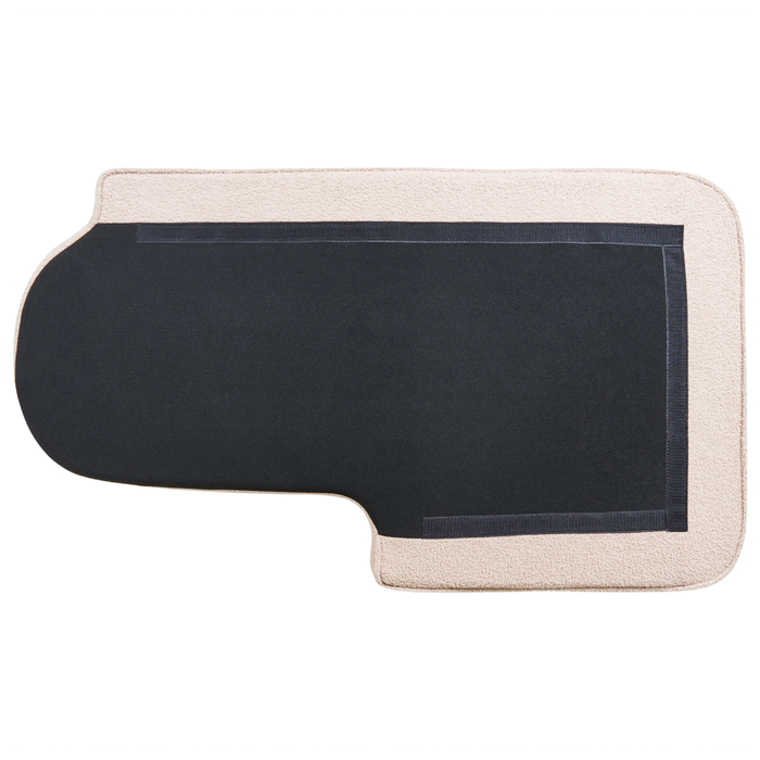 Chaise longue Velluto Beige Chiaro Rivestimento Gambe In Metallo nero versione sinistra