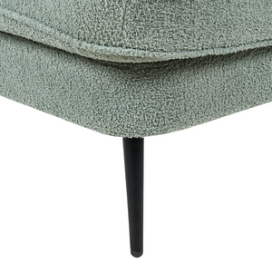 Chaise longue Velluto Verde Rivestimento Gambe In Metallo nero versione sinistra