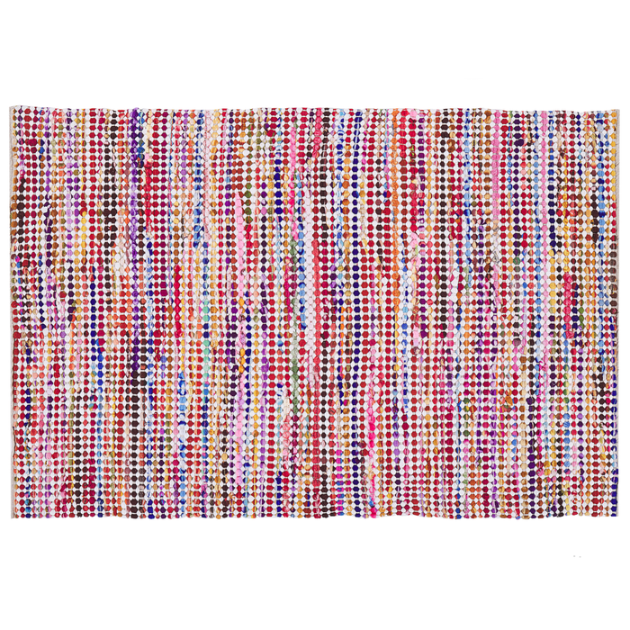 Tappeto di pezza Multicolore 160 x 230 cm Rettangolare Tessuto a Mano Boho Eclettico