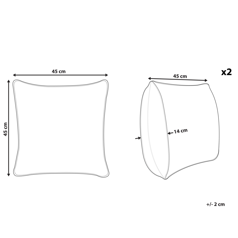 Set di 2 cuscini sparsi in tessuto di velluto grigio 45 x 45 cm Motivo gufo sfoderabile Soggiorno Camera da letto
